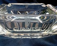Vintage Glass Guinness Ashtray