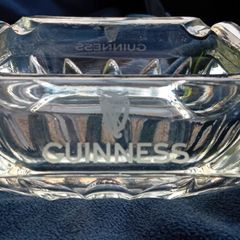 Vintage Glass Guinness Ashtray
