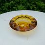Vintage MCM Adolph Matura Amber Glass Ashtray Image 3