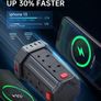 Tower Extension Lead 10M, (13A 3250W), 8 AC Outlets and 4 USB Ports Extension Tower, Surge Protection Extension Lead with 4 Independent Switch, 17W USB C Ports Extension Cable 10M for Office, Home Image 4