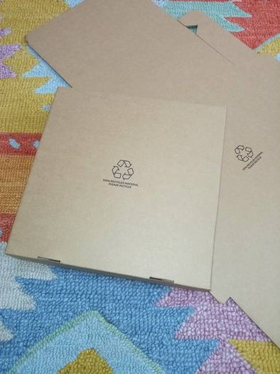 Lot of 7 pcs Eco Friendly Flat box, postal shipping boxes eCommerce all brown double walled up eco-friendly size 31x31x7 cm