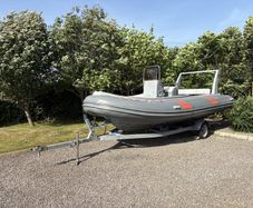 5.8m RIB boat and trailer