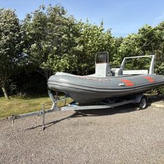 5.8m RIB boat and trailer