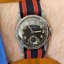 1940s Swiss Made Ancre 15 Rubis Military Officier Watch Ww2 era Mechanical Wind up Rare Historical Collectable Image 2