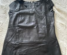 Allsaints Black 100% Leather Top UK 8