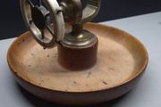 Antique English Table Nutcracker With Wooden Tray Base