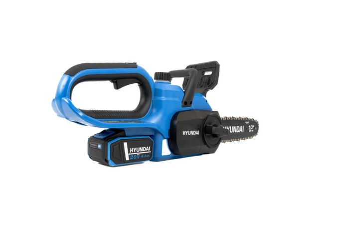Hyundai 10'' 25cm Cordless Chainsaw 20V Li-Ion 4Ah Battery and Charger