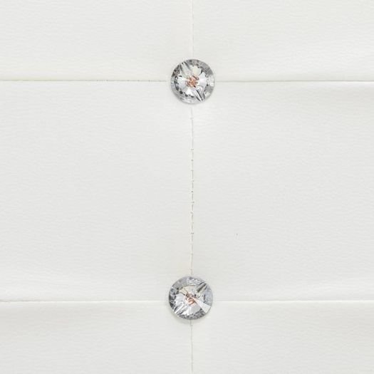 Bed Frame White Faux Leather 135x190 cm