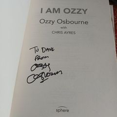 Ozzy Osbourne Signed Book