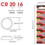 Panasonic CR2016 Battery 3V Lithium 5 Pack Image 5