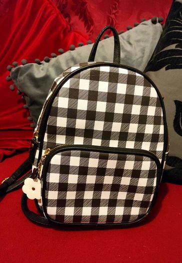 Chic Checkered Mini Backpack Claires