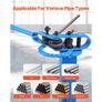 Manual Bending Machine, Pipe Tube Bender with 14 Bending Dies, 200 Heavy-Duty Bending Tool for Copper Aluminum Iron Pipes Image 5