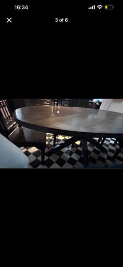 dark wooden kitchen table