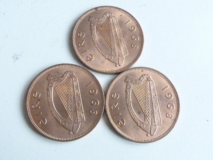 Mint condition Irish pennies