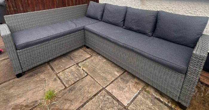 Garden L Shape Chair in Charcoal Grey