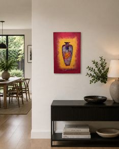 Derek Menary, Original Mixed Media Painting. Vessel Series (1991)