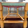 Rare Vintage Long Sugan Style Ottoman Stool Bench Woven with Red Green Cotton Rope Image 8