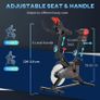 Indoor Upright Exercise Bike Machine, with Adjustable Seat, Resistance, Handlebar, LCD Display Image 4