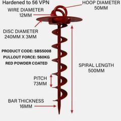 spyra twin shackle security anchors 500mm motorbike trailers caravan machinery