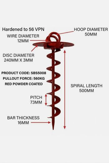spyra twin shackle security anchors 500mm motorbike trailers caravan machinery