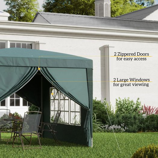 3x3m pop up gazebo with 4 side walls