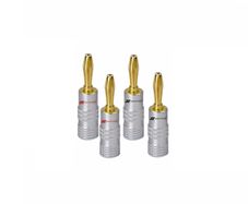 4Pcs 4mm Banana Plug 24K Gold Plated Pure Monster Copper Speaker Adapter Screw Plugs Audio Connectors