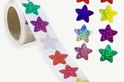 Multi-coloured Star Stickers - Rolls of 50 stickers