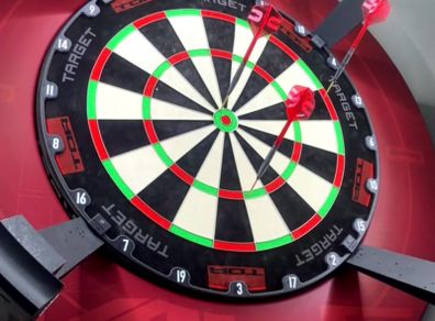 CHEAP Full darts setup , Omni , 3 sets of pro darts , Tor board , Surround , K flex , Swiss points etc