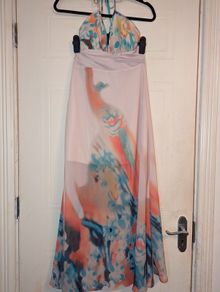Perfect for Summer. gorgeous floral halter neck maxi dress.