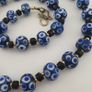 Antique Venetian Style Thousand Eyes Glass Beaded Necklace Image 6