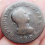1806 King George III copper Half Penny Image 4