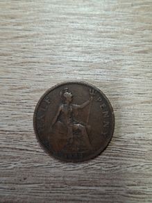 Great Britain UK 1932 Half Penny George V Coin - free standard postage