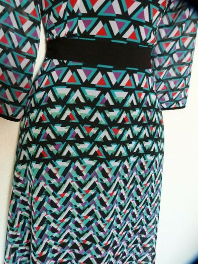 Karen Millen Geometric Asymmetric Dress - Multicolour