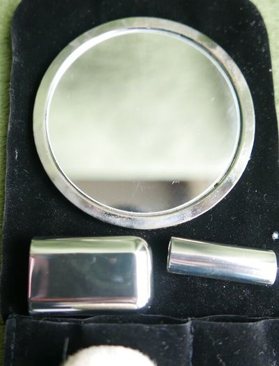 Christian Dior Play Swarovski Diamond Cube Lip Gloss Charm and CHRISTIAN DIOR Lucky Star makeup hand mirror compact brush