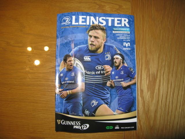 Leinster vs Ospreys 29th November 2014