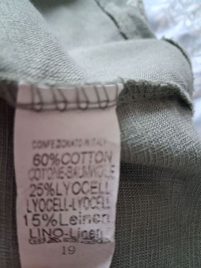 CoOrd Set - Trousers Waistcoat - Sage Green - UK 12 - Cotton Linen mix