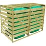 Double Wheelie Bin Shed 240 L Impregnated Wood Image 2