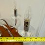 Modern 5 Arm Chrome and Glass Chandelier Image 8