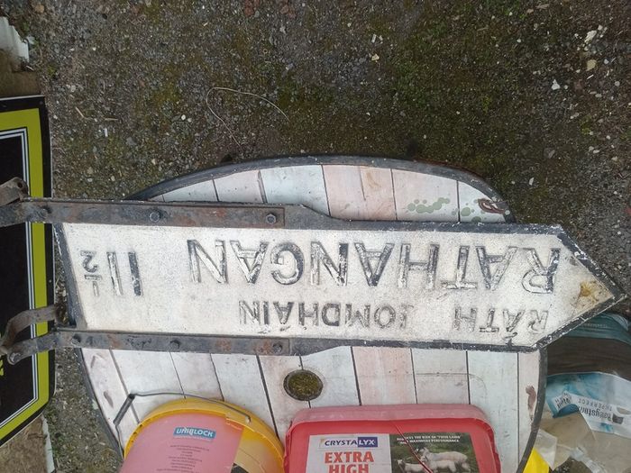 old  road  sign