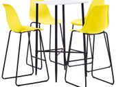 5 Piece Bar Set Plastic Yellow