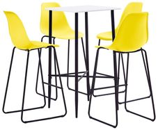 5 Piece Bar Set Plastic Yellow