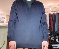 Hackett London Merino & Silk Half-Zip Jumper