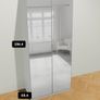 IKEA White PAX Wardrobe with Mirror Image 2
