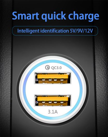 New 5.0V Dual USB Port Fast Car Charger For Apple iPhone