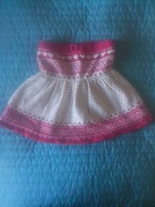 Baby Gap pink and white skirt