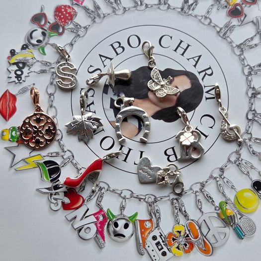 Thomas Sabo clip, charms in lovely designs, all in good condition. 10E each charm.