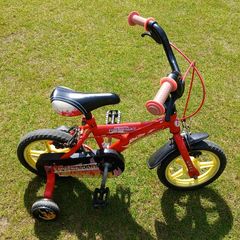 Fire Rescue 12 Inch Frame Red Toddler Bike with Stabilisers