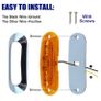5pcs Ultra-Bright 4-LED Side Marker Lights with Chrome Bezel, 12V-24V Image 2