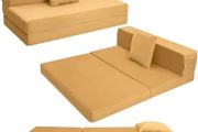 Folding Mattress Double, High Density Foam Fold Out Sofa Chair Z Bed, Foldable Floor Futon Mattress
