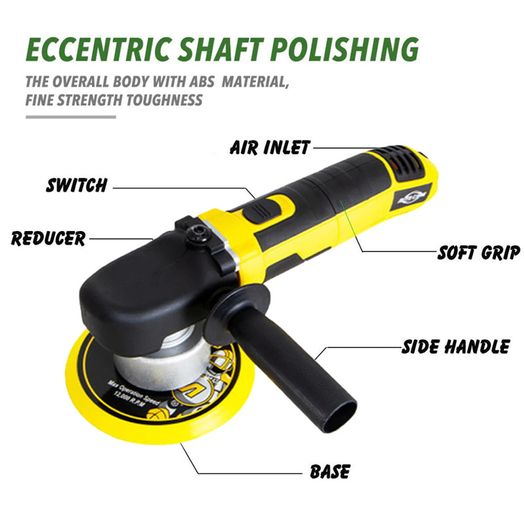 220V-230V Dual Action Car Polisher DA Car Polishing Machine Electric Random Orbit Adjustable Speed Waxer Buffer Machine